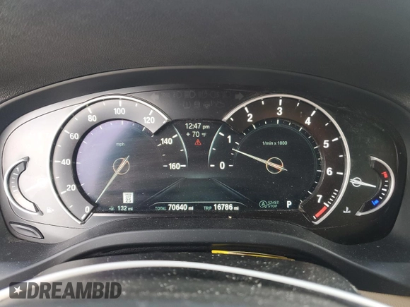 2018 BMW X3 xDrive30i with VIN 5UXTR9C56JLD69140, listed as a Copart auction lot 47052265 with 70,640 mi miles and Salvage Title. Bid and sale history available at DreamBid. Image 9.