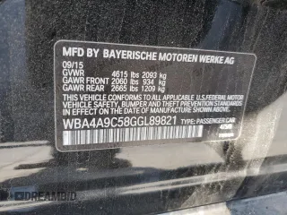 2016 BMW 4 Series 428i с VIN WBA4A9C58GGL89821, выставлен на аукционе Copart как лот 54937645 с пробегом 90 968 миль миль и Списание • Salvage title. История ставок и продаж доступна на DreamBid. Изображение 13.