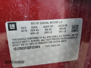 2016 Chevrolet Malibu LS z VIN 1G1ZB5ST2GF323424, wystawiony jako Copart lot #53202885 z przebiegiem 152 371 mil mil oraz Szkody całkowita. Historia ofert i sprzedaży dostępna na DreamBid. Obrazek 12.