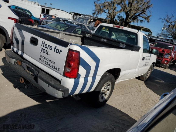 2005 Chevrolet Silverado 1500 Work Truck with VIN 1GCEC14X35Z240494, listed as a Copart auction lot 81570124 with 146,493 mi miles and Salvage Title. Bid and sale history available at carsss.com. Image 3.