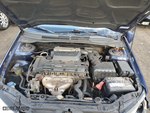 2008 Kia Spectra EX with VIN KNAFE122185545457, listed as a Copart auction lot 74593424 with 123,421 mi miles and Salvage Title. Bid and sale history available at carsss.com. Image 11.