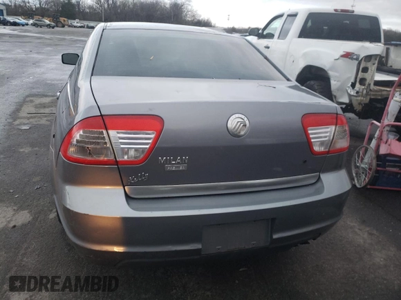 2006 Mercury Milan Premier with VIN 3MEHM08Z36R659174, listed as a Copart auction lot 53563714 with 0 mi miles and Salvage Title. Bid and sale history available at carsss.com. Image 6.