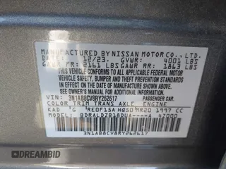 2024 Nissan Sentra SV with VIN 3N1AB8CV8RY262617, listed as a IAAI auction lot 41817566 with 28,680 mi miles. Bid and sale history available at carsss.com. Image 9.
