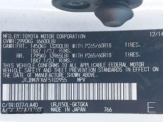 2015 Lexus GX 460 with VIN JTJBM7FX6F5102955, listed as a IAAI auction lot 42549554 with 131,454 mi miles and . Bid and sale history available at DreamBid. Image 9.