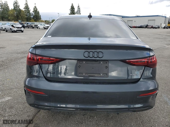 2023 Audi A3 Premium Plus with VIN WAUHUDGY2PA120832, listed as a Copart auction lot 45566805 with 15,014 mi miles and Salvage Title. Bid and sale history available at carsss.com. Image 6.