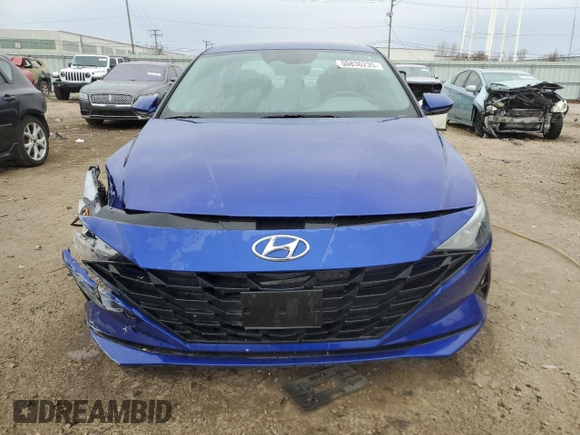 2022 Hyundai Elantra SEL with VIN KMHLM4AG4NU321006, listed as a Copart auction lot 50836235 with 45,307 mi miles and Salvage Title. Bid and sale history available at DreamBid. Image 5.