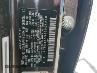 2016 Kia Sorento EX with VIN 5XYPH4A59GG008210, listed as a Copart auction lot 54621845 with 124,208 mi miles and Salvage Title. Bid and sale history available at carsss.com. Image 13.