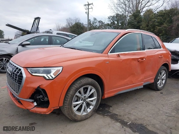 2022 Audi Q3 S line Premium Plus with VIN WA1EECF36N1149129, listed as a IAAI auction lot 41423790 with 42,394 mi miles. Bid and sale history available at carsss.com. Image 6.