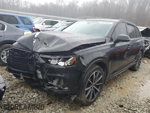 2023 Audi Q7 Premium Plus with VIN WA1LXBF72PD018828, listed as a Copart auction lot 88720635 with 30,606 mi miles and Salvage Title. Bid and sale history available at carsss.com. Image 1.