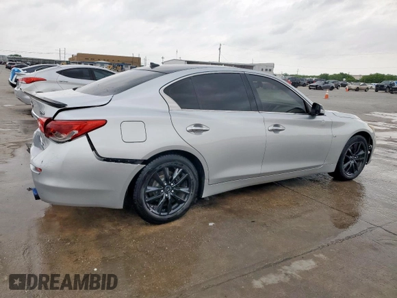 2017 Infiniti Q50 Premium with VIN JN1EV7AP5HM744552, listed as a Copart auction lot 53036705 with 122,100 mi miles and Salvage Title. Bid and sale history available at carsss.com. Image 3.
