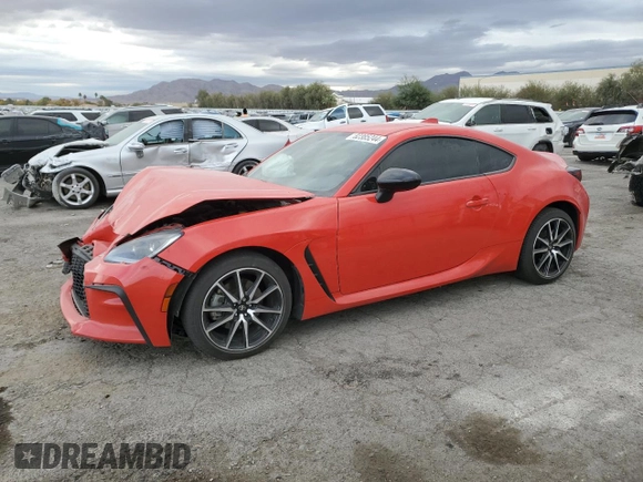 2023 Toyota GR86 with VIN JF1ZNBC14P8756375, listed as a Copart auction lot 82385244 with 56,912 mi miles and Salvage Title. Bid and sale history available at carsss.com. Image 1.