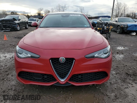 2018 Alfa Romeo Giulia with VIN ZARFAEDN3J7567151, listed as a Copart auction lot 85385364 with Not provided miles and Salvage title. Bid and sale history available at DreamBid. Image 5.