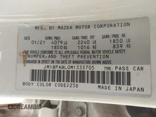 2021 Mazda 3 Select with VIN JM1BPABL0M1333705, listed as a IAAI auction lot 41819213 with 82,977 mi miles and . Bid and sale history available at DreamBid. Image 9.