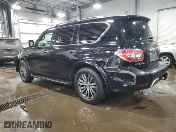 2019 Nissan Armada Platinum with VIN JN8AY2NE8K9755137, listed as a Copart auction lot 46058775 with 93,949 mi miles and Salvage Title. Bid and sale history available at carsss.com. Image 2.
