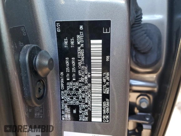 2021 Lexus NX with VIN JTJSARDZ2M2261768, listed as a Copart auction lot 43656645 with 20,997 mi miles and Salvage Title. Bid and sale history available at carsss.com. Image 12.