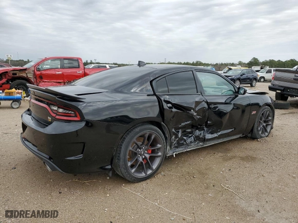 2022 Dodge Charger Scat Pack Widebody with VIN 2C3CDXGJXNH180037, listed as a Copart auction lot 47128595 with 15,583 mi miles and Salvage Title. Bid and sale history available at carsss.com. Image 3.