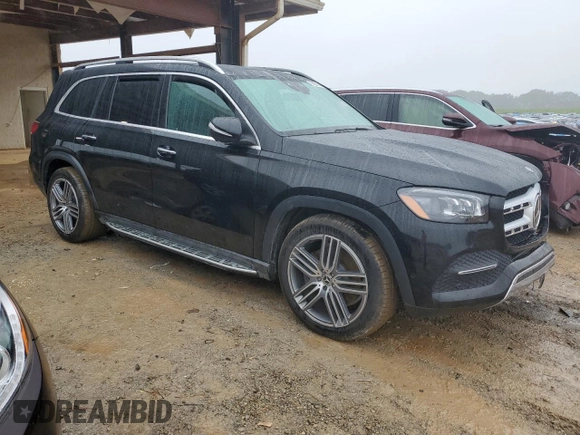 2021 Mercedes-Benz GLS 450 with VIN 4JGFF5KE0MA360668, listed as a Copart auction lot 81257914 with 33,939 mi miles and Salvage Title. Bid and sale history available at DreamBid. Image 4.