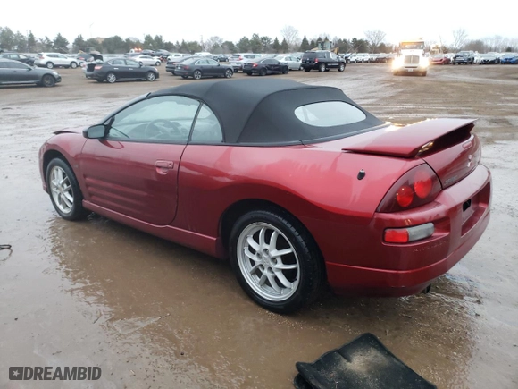 2001 Mitsubishi Eclipse GT with VIN 4A3AE55H31E002215, listed as a Copart auction lot 43162935 with 168,713 mi miles and Salvage Title. Bid and sale history available at carsss.com. Image 2.