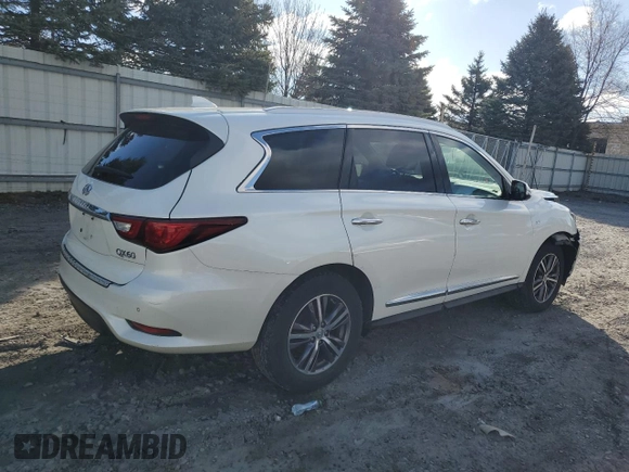 2018 Infiniti QX60 with VIN 5N1DL0MMXJC512432, listed as a Copart auction lot 52238655 with 84,821 mi miles and Salvage Title. Bid and sale history available at DreamBid. Image 3.