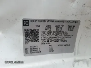 2022 GMC Terrain SLE с VIN 3GKALMEV4NL109874, выставлен на аукционе Copart как лот 58542025 с пробегом 80 455 миль миль и Списание • Salvage title. История ставок и продаж доступна на DreamBid. Изображение 12.