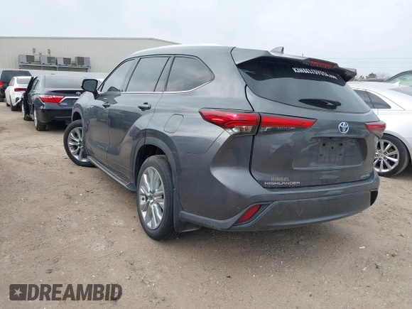2021 Toyota Highlander Hybrid Limited with VIN 5TDYARAH0MS505144, listed as a IAAI auction lot 41804501 with 40,907 mi miles and . Bid and sale history available at DreamBid. Image 3.