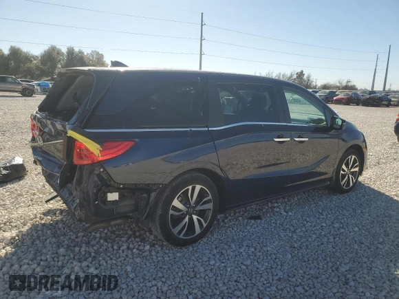 2022 Honda Odyssey Touring with VIN 5FNRL6H89NB044695, listed as a Copart auction lot 87219114 with 34,030 mi miles and Salvage Title. Bid and sale history available at DreamBid. Image 3.