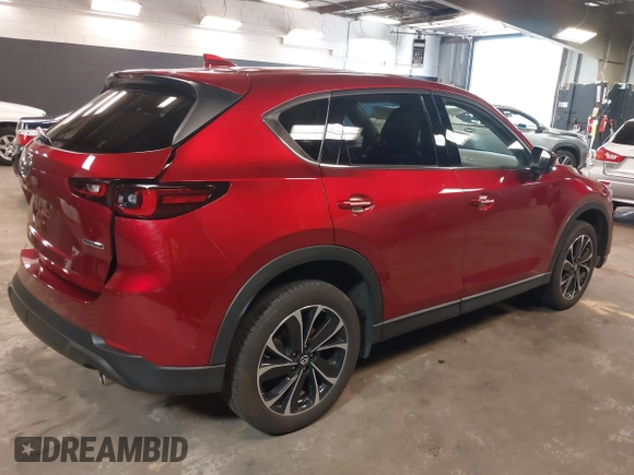2023 Mazda CX-5 2.5 S Premium Plus Package with VIN JM3KFBEM5P0164568, listed as a IAAI auction lot 41843961 with 22,891 mi miles. Bid and sale history available at carsss.com. Image 4.