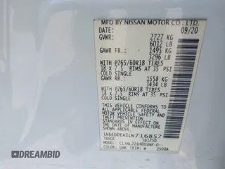 2020 Nissan Frontier SV с VIN 1N6ED0EA1LN716857, выставлен на аукционе IAAI как лот 42304722 с пробегом 51 881 миль миль и . История ставок и продаж доступна на DreamBid. Изображение 9.