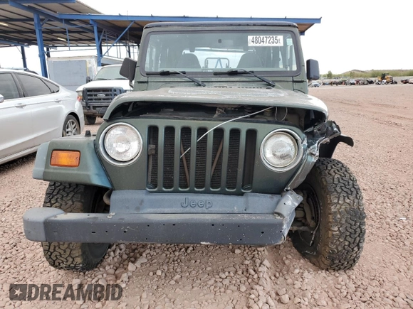 1997 Jeep Wrangler Sport with VIN 1J4FY19S6VP541852, listed as a Copart auction lot 48047235 with 163,501 mi miles and Salvage Title. Bid and sale history available at carsss.com. Image 5.