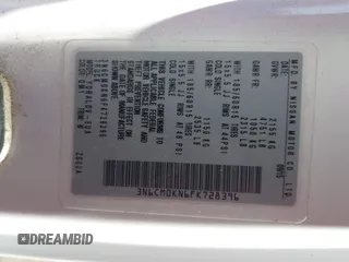 2015 Nissan NV200 S with VIN 3N6CM0KN6FK728396, listed as a IAAI auction lot 42838179 with 187,706 mi miles and . Bid and sale history available at DreamBid. Image 9.