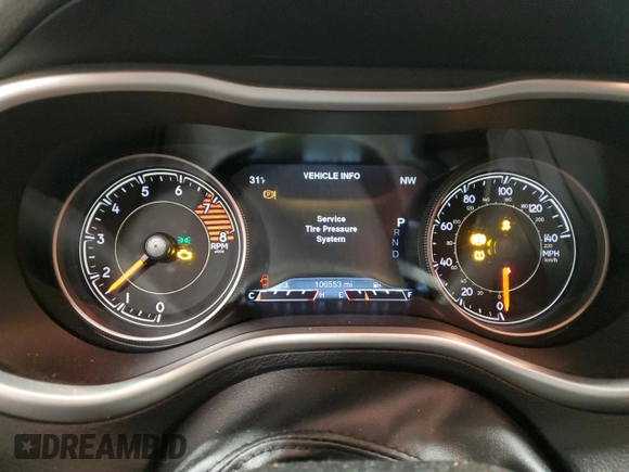 2017 Jeep Cherokee Trailhawk L Plus with VIN 1C4PJMBS5HD224239, listed as a Copart auction lot 45288285 with 106,553 mi miles and Salvage Title. Bid and sale history available at carsss.com. Image 9.