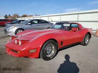 1981 Chevrolet Corvette with VIN 1G1AY8767BS415340, listed as a Copart auction lot 78445014 with 25,292 mi miles and Salvage Title. Bid and sale history available at carsss.com. Image 1.