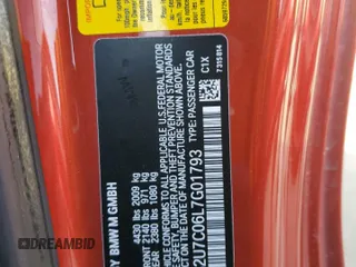 2020 BMW M2 Competition with VIN WBS2U7C06L7G01793, listed as a Copart auction lot 48419355 with 74,459 mi miles and Salvage Title. Bid and sale history available at carsss.com. Image 12.