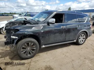 2017 Nissan Armada Platinum z VIN JN8AY2NCXH9504904, wystawiony jako Copart lot #58023935 z przebiegiem Nie podano mil oraz Szkoda całkowita • Salvage title. Historia ofert i sprzedaży dostępna na DreamBid. Obrazek 1.
