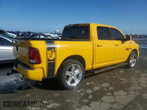 2016 Ram 1500 Sport with VIN 1C6RR6MT7GS327067, listed as a Copart auction lot 45554125 with 115,140 mi miles and Salvage Title. Bid and sale history available at carsss.com. Image 3.