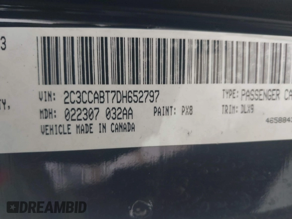 2013 Chrysler 300 with VIN 2C3CCABT7DH652797, listed as a IAAI auction lot 41602405 with 203,920 mi miles. Bid and sale history available at carsss.com. Image 9.