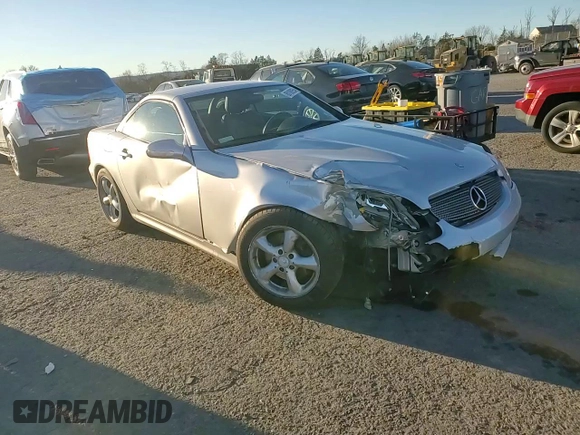 2004 Mercedes-Benz SLK-Class with VIN WDBKK65F44F307921, listed as a Copart auction lot 80109254 with 53,941 mi miles and Salvage Title. Bid and sale history available at carsss.com. Image 11.