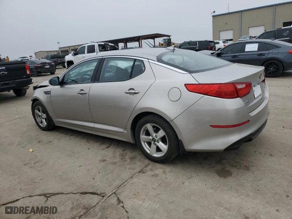2015 Kia Optima LX with VIN KNAGM4A78F5530621, listed as a Copart auction lot 43874535 with 0 mi miles and Salvage Title. Bid and sale history available at carsss.com. Image 2.
