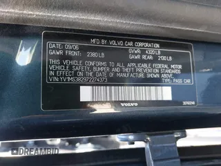2007 Volvo S40 2.4L с VIN YV1MS382972274373, выставлен на аукционе IAAI как лот 42249535 с пробегом 142 907 миль миль и . История ставок и продаж доступна на DreamBid. Изображение 9.
