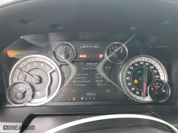 2018 Ram 2500 Laramie with VIN 3C6UR5FL4JG421004, listed as a Copart auction lot 44904375 with 130,707 mi miles and Salvage Title. Bid and sale history available at carsss.com. Image 9.
