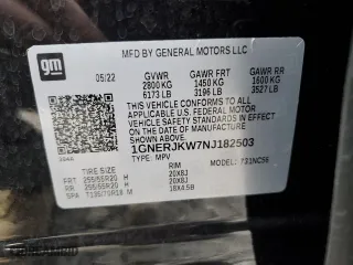 2022 Chevrolet Traverse RS with VIN 1GNERJKW7NJ182503, listed as a Copart auction lot 86653774 with 42,958 mi miles and Salvage Title. Bid and sale history available at carsss.com. Image 14.