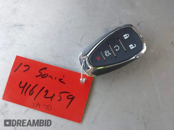 2017 Chevrolet Sonic LT with VIN 1G1JD6SH2H4109300, listed as a IAAI auction lot 41612159 with 37,827 mi miles and . Bid and sale history available at DreamBid. Image 11.