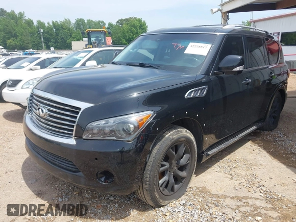 2012 Infiniti QX56 7-passenger with VIN JN8AZ2NEXC9015233, listed as a IAAI auction lot 42228817 with 110,020 mi miles and . Bid and sale history available at DreamBid. Image 6.