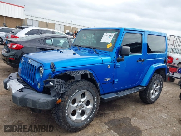 2015 Jeep Wrangler Sahara with VIN 1C4AJWBG9FL663959, listed as a IAAI auction lot 42133900 with 56,253 mi miles and . Bid and sale history available at DreamBid. Image 15.