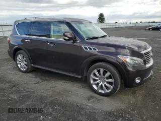 2011 Infiniti QX56 7-passenger with VIN JN8AZ2NE0B9004627, listed as a Copart auction lot 57355615 with 242,036 mi miles and Clean title. Bid and sale history available at DreamBid. Image 4.