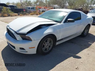2014 Ford Mustang V6 with VIN 1ZVBP8AM0E5268865, listed as a IAAI auction lot 41884812 with 128,977 mi miles. Bid and sale history available at carsss.com. Image 2.