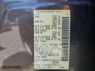 2017 Nissan Murano Platinum with VIN 5N1AZ2MH0HN116122, listed as a Copart auction lot 66810724 with 112,094 mi miles and Salvage Title. Bid and sale history available at carsss.com. Image 15.