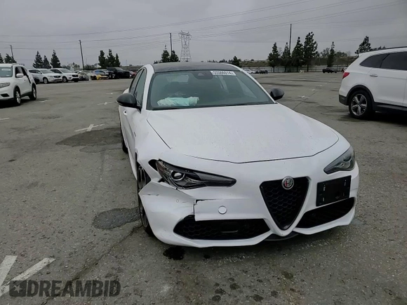 2022 Alfa Romeo Giulia Veloce with VIN ZARFAMBN9N7666141, listed as a Copart auction lot 55566014 with 3,391 mi miles and Salvage Title. Bid and sale history available at carsss.com. Image 10.
