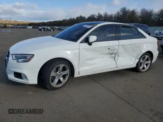 2018 Audi A3 Sedan Premium with VIN WAUB8GFF7J1045189, listed as a Copart auction lot 83303804 with 57,987 mi miles and Salvage Title. Bid and sale history available at carsss.com. Image 1.