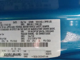 2016 Ford Focus SE with VIN 1FADP3F26GL350240, listed as a IAAI auction lot 41997300 with 84,871 mi miles. Bid and sale history available at carsss.com. Image 9.